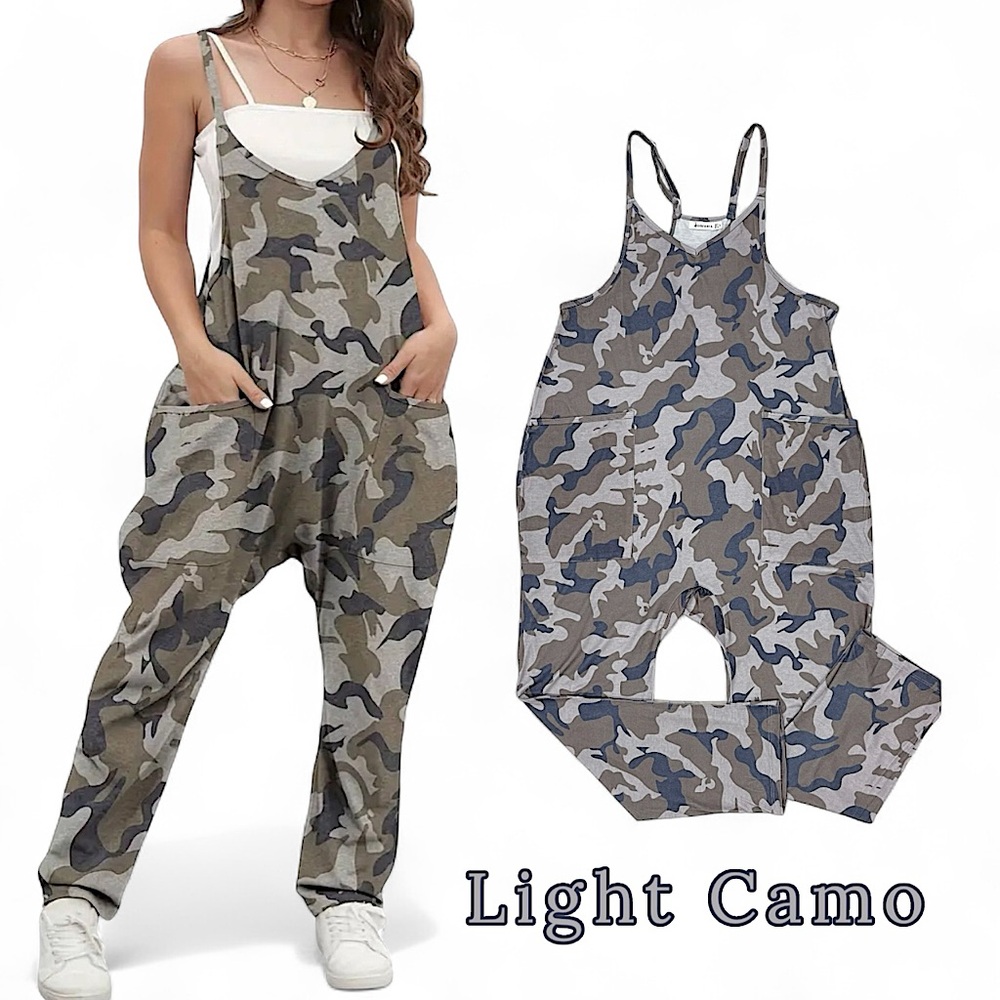 Casual V-Neck Sleeveless Harem Overall Jumpsuit - Picture 8 of 16